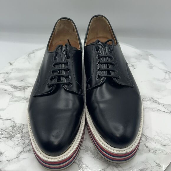 CHURCH’S ENGLISH SHOES Black Impreza Lace Up Platform Derby-38/7.5 - Picture 2 of 10